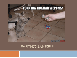 Earthquakes!!!!!