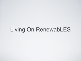 living on renewables ppt
