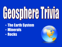 Geosphere Trivia 1
