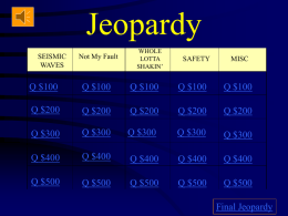 Jeopardy Template