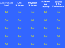 LEAP/GEE Science Jeopardy ppt