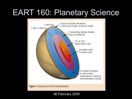 EART 160: Planetary Sciences