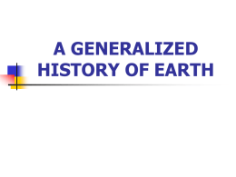 A GENERALIZED HISTORY OF EARTH