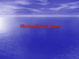 The Earth As A System