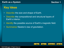 Section 1: Earth: A Unique Planet