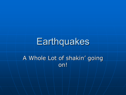 Earthquakes - Boone County Schools