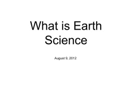 What is Earth Science