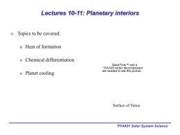 Lectures 10-11: Planetary interiors