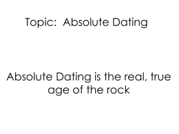 3 Absolute Dating And Early Earth