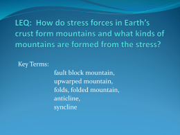 Mountains formed by Stress