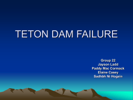 TETON DAM FAILURE PPP