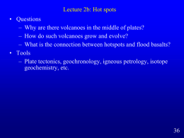 Lecture 2b: Hot spots