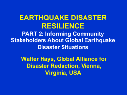 EARTHQUAKE DISASTER RESILIENCEPART 2