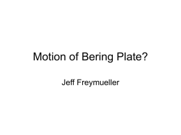 Motion of Bering Plate?