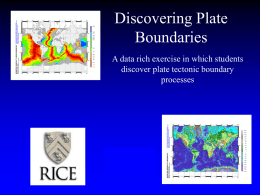 Discovering Plate Boundaries