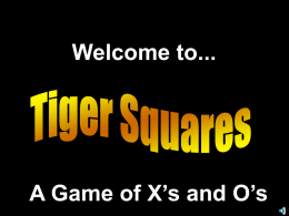 A Game of X`s and O`s
