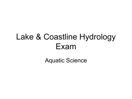 Lake & Coastline Hydrology Exam