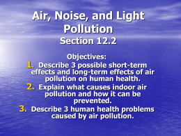 15 - What Causes Air Pollution? Section 12.1