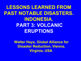 lessons learned from past notable disasters. indonesia.