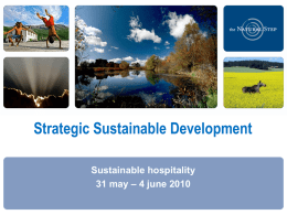 Strategic Sustainable Development
