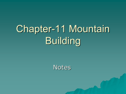 Chapter-11 Mountain Building