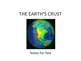 THE EARTH`S CRUST