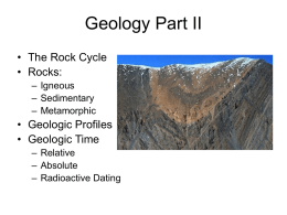 Geology Part II: Rocks