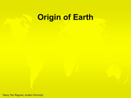 Origin of Earth - Acadia University