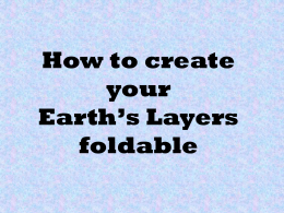 How to create your Earth`s Layers foldable