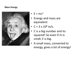 Mass Energy
