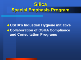 Occupational Exposure to Silica
