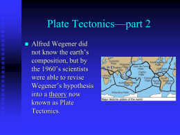 Plate Tectonics #2