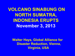 VOLCANO SINABUNG ON NORTH SUMATRA, INDONESIA ERUPTS