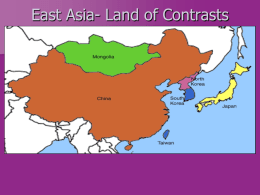 East Asia- Physical Geography