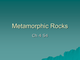 Metamorphic Rocks - Tapp Middle School