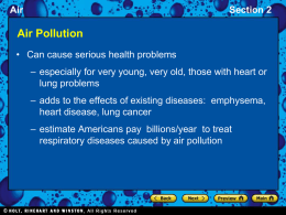 Air Section 2 Long-Term Health Effects of Air Pollution