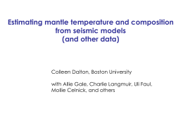 Estimating temperature and composition in the