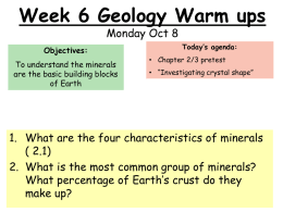 Week 6 Geology Warm ups