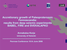 Accretionary growth of Paleoproterozoic Fennoscandia