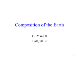 Composition of the Earth - FAU
