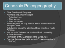 Cenozoic Geography and Life