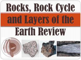 Rocks, Rock Cycle and Layers of the Earth Review