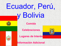 Ecuador Peru Bolivia