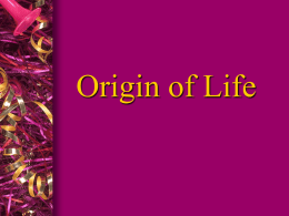 Origin of Life - Solon City Schools