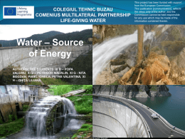Water as energy source - Life