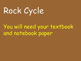 Rock Cycle - Cobb Learning