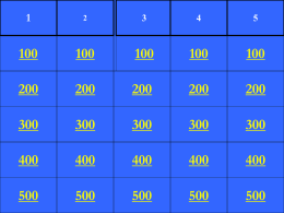 Rocks and Minerals Jeopardy
