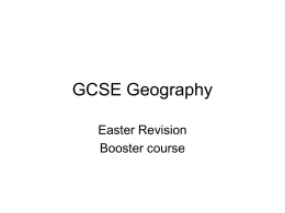 GCSE Geography - Calderstones School