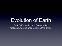 Evolution of Earth - Valhalla High School