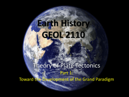 Plate Tectonic Evidence